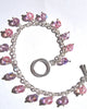 Light rose and light ameythst Swarovski crystal bracelet