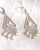 sterling silver and white agate chandelier earrings