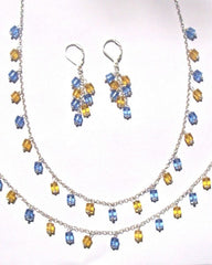 Swarovski crystal and sterling silver set