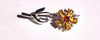 crystal and silver pin