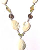 mother of pearl leaf necklace