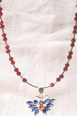 crystal butterfly necklace